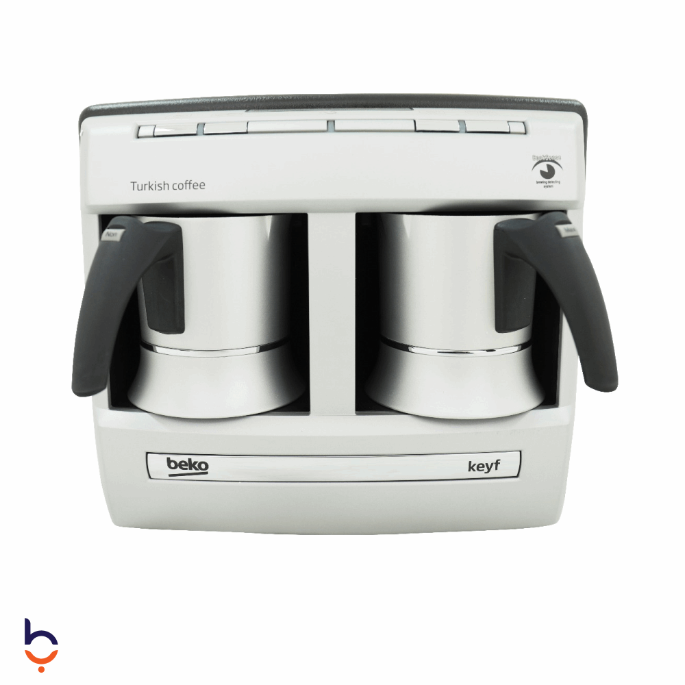 Coffee Machine Beko 1200 watts Turkish - Double Bowl, Silver - BKK 2113