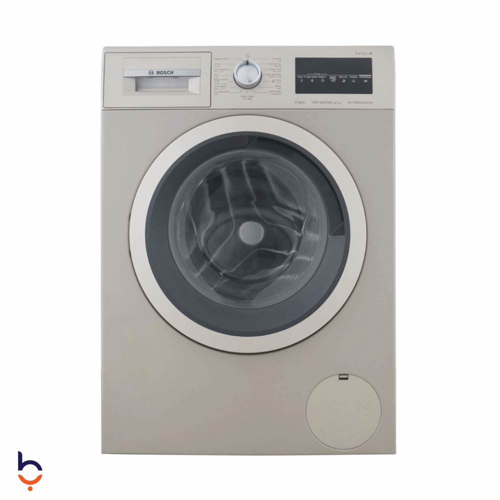 Front Load Automatic Washing Machine Bosch 8 Kg 1400 silver rolls, WAN282X1EG