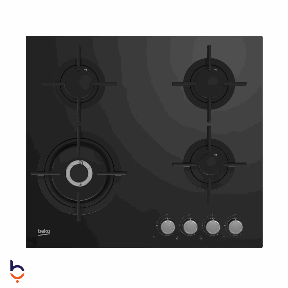 مسطح غاز بيكو 4 شعلة - 60 سم - أسود - HILW 64222 SE