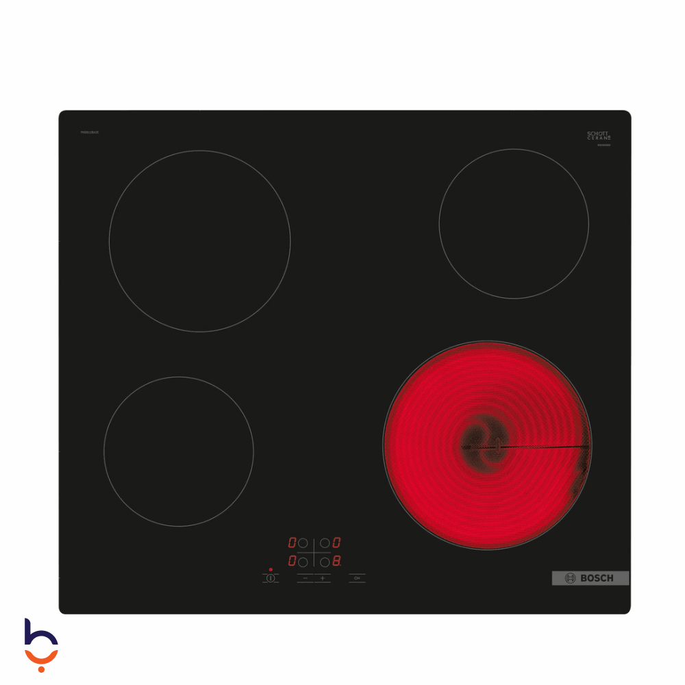 مسطح كهربائي بوش 4 شعلة بلت ان  سيريز 4، اسود - PKE611BA2E