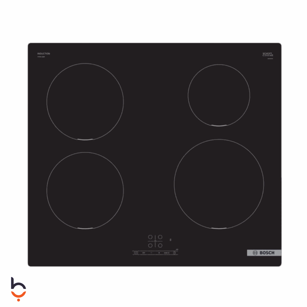 مسطح كهربائي بوش 4 شعلة بلت ان , اندكشن سيراميك تاتش اسود - PUE611BB5E