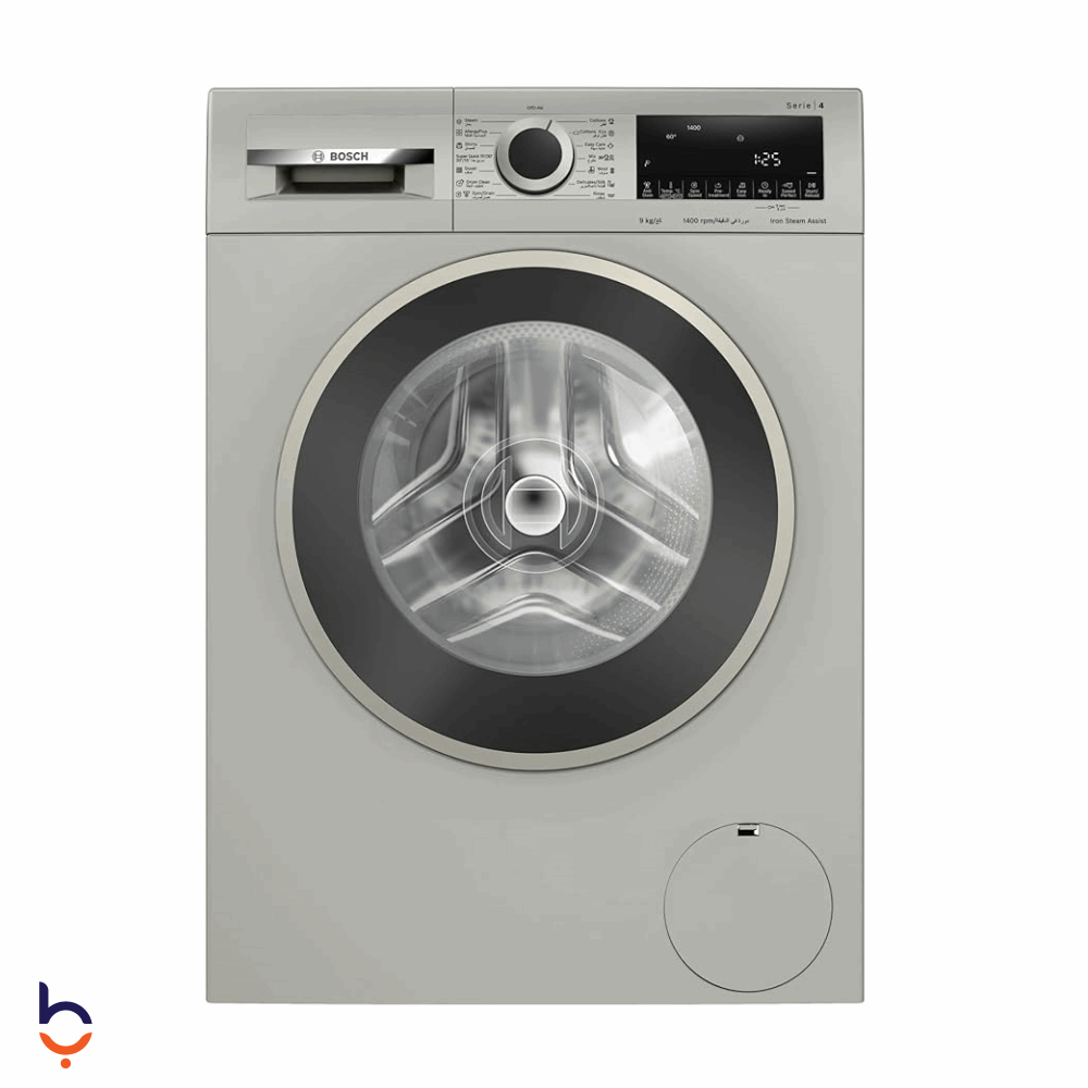 Front Load Automatic Washing Machine Bosch 9 KG 1400 rolls silver, WGA1440XEG