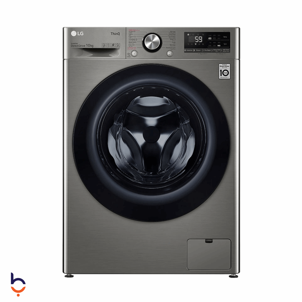 Front Load Automatic Washing Machine LG 10KG Inverter - Vivace, silver - F4Y5RYGYPV