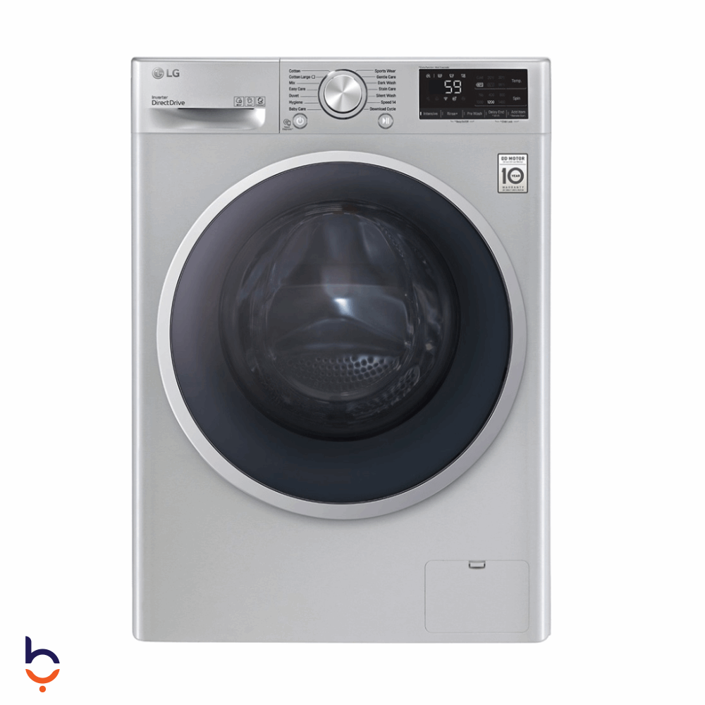 Front Load Automatic Washing Machine LG 8 KG Automatic - Vivace, inverter motor, silver - F4R5TYGSL