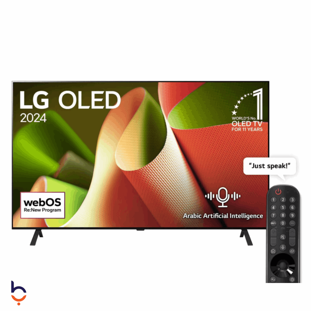 شاشة إل جي 65 بوصة سمارت OLED، بدقة 4K UHD، بريسيفر داخلي - OLED65B46LA