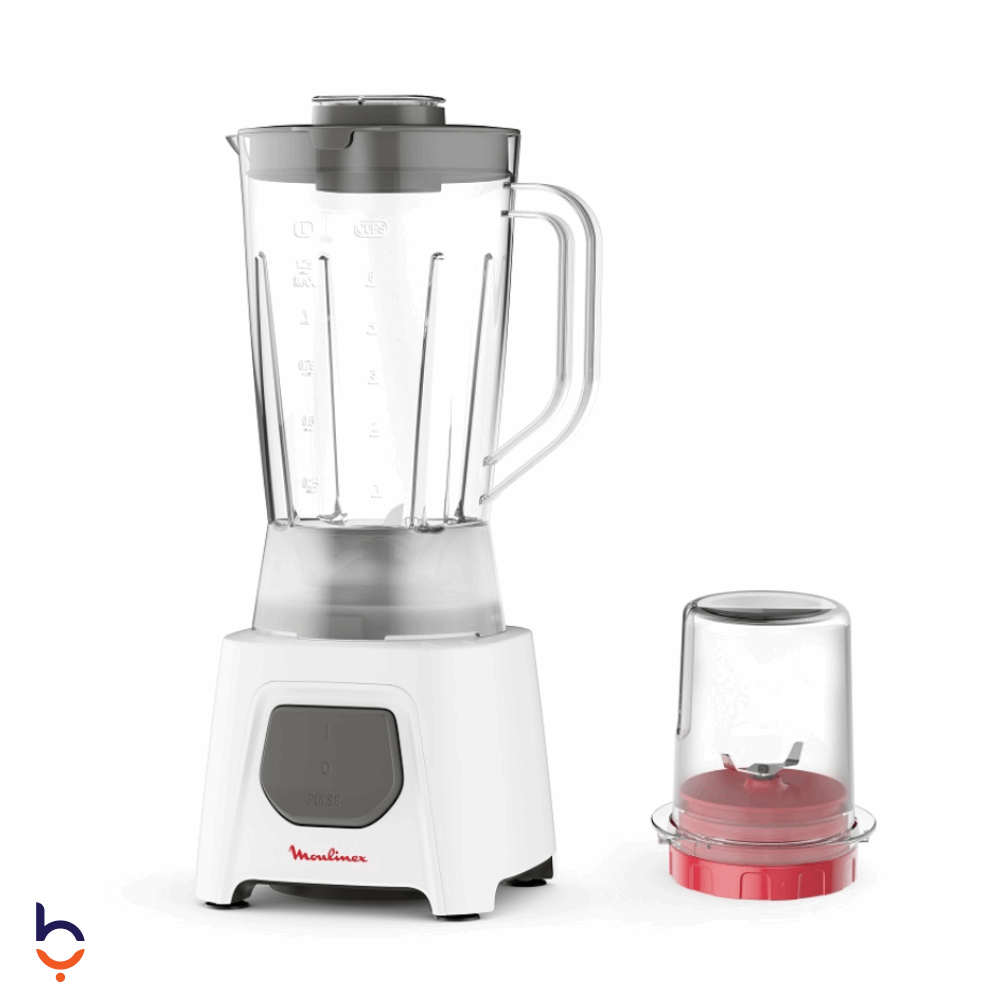 Blender MOULINEX 1.5 liters Blendo, 450 Watt - White - LM2B2126