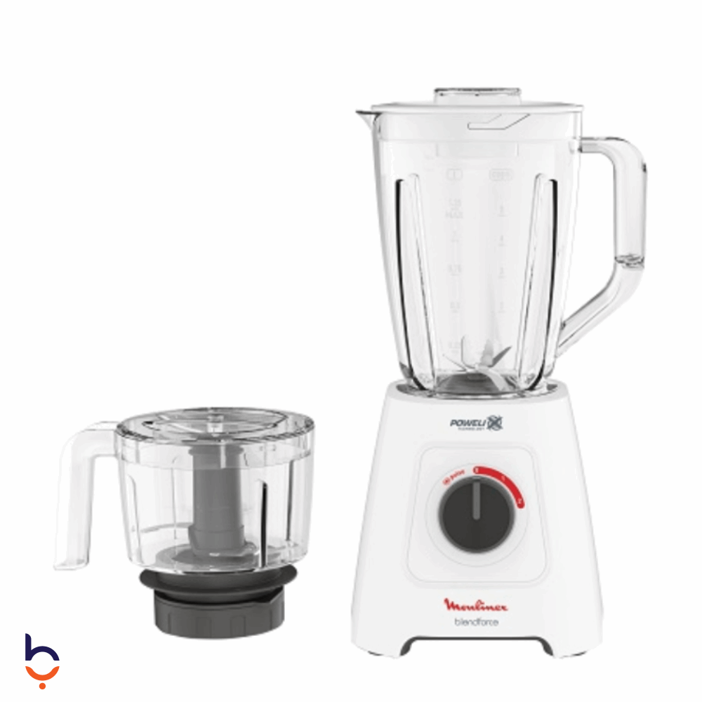 Blender Moulinex 2 Liters Blendforce, 800 Watt, XL size chopper - LM42X2EG